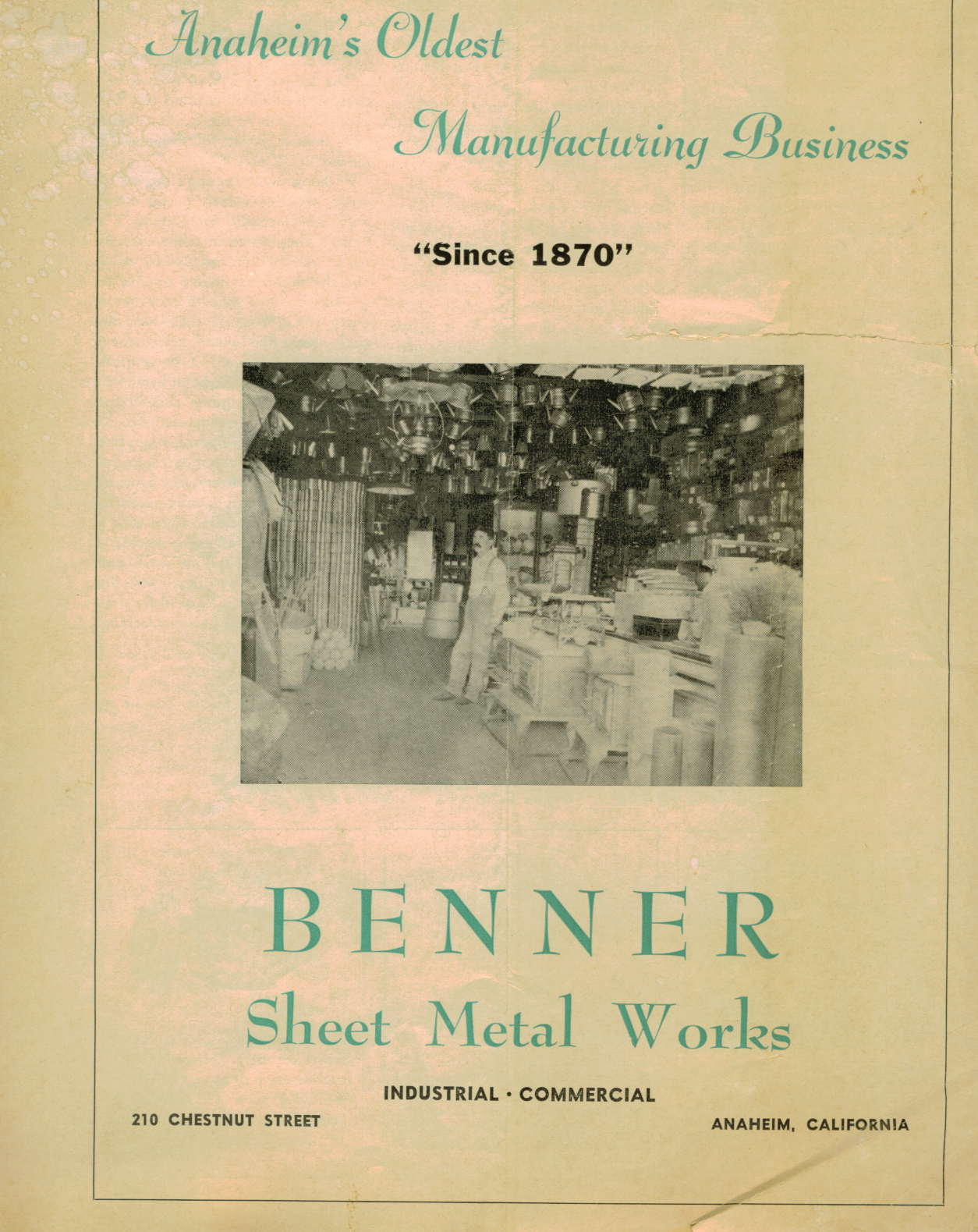 Historic Benner family and sheet metal business photograph